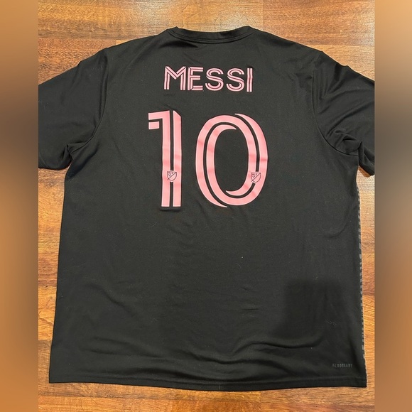 Adidas MLS Inter Miami Lionel Messi Jersey Shirt Men Size Large XL Black Pink - Picture 4 of 5